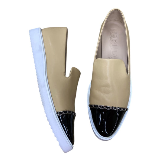 Shoes Designer By Karl Lagerfeld In Beige, Size:7.5