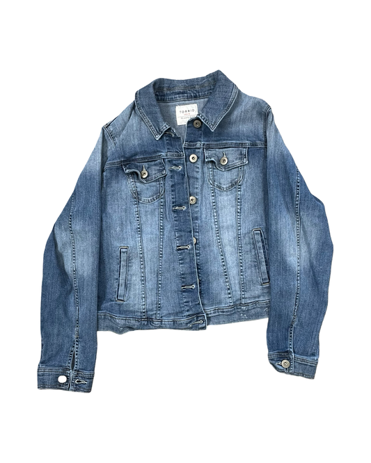 Jacket Denim By Torrid In Blue Denim, Size:Xl