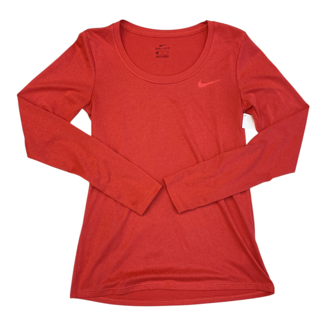 Athletic Top Ls Crewneck By Nike In Red, Size:S