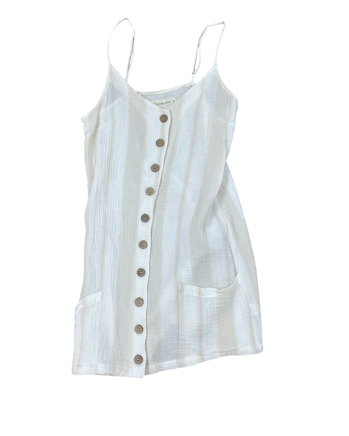 Dress Casual Short By Ocean Drive In Cream, Size:M