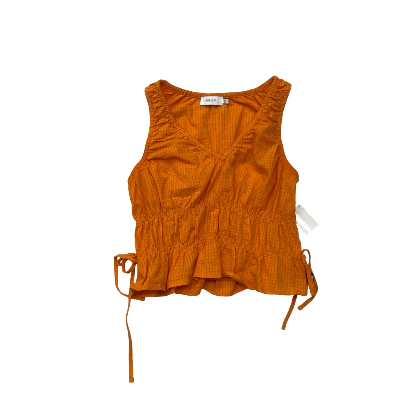Top Sleeveless By Greylin In Orange, Size:Xs