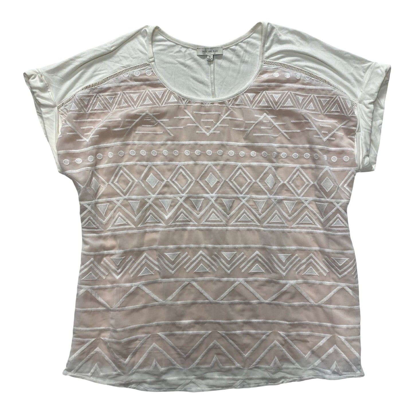 Top Ss By Skies Are Blue In Cream, Size:Xl