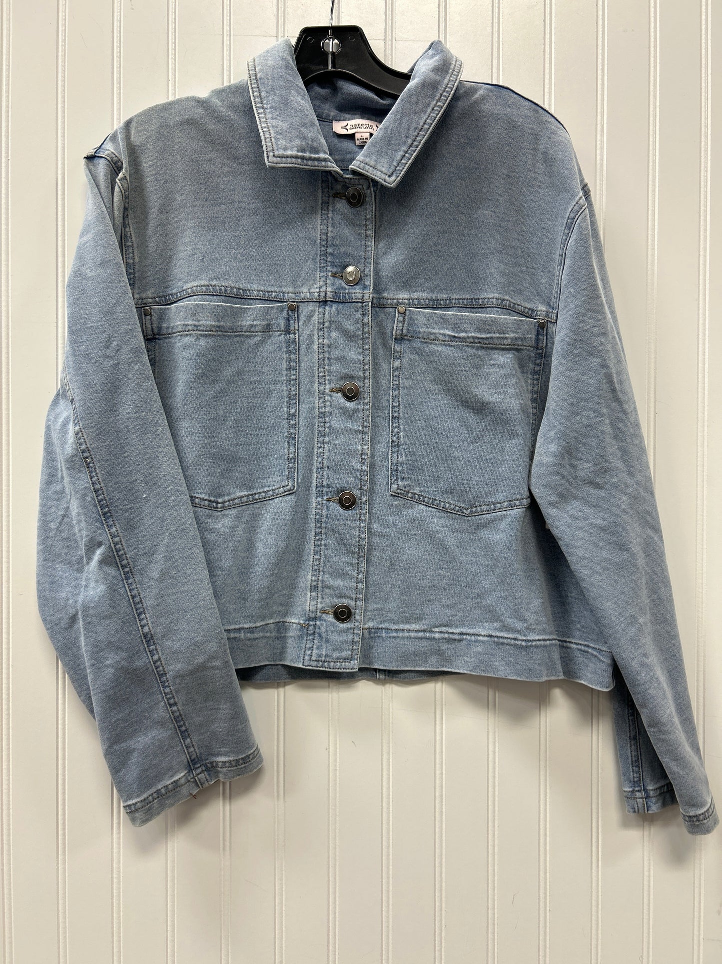 Jacket Denim By Nanette By Nanette Lepore In Blue Denim, Size:L