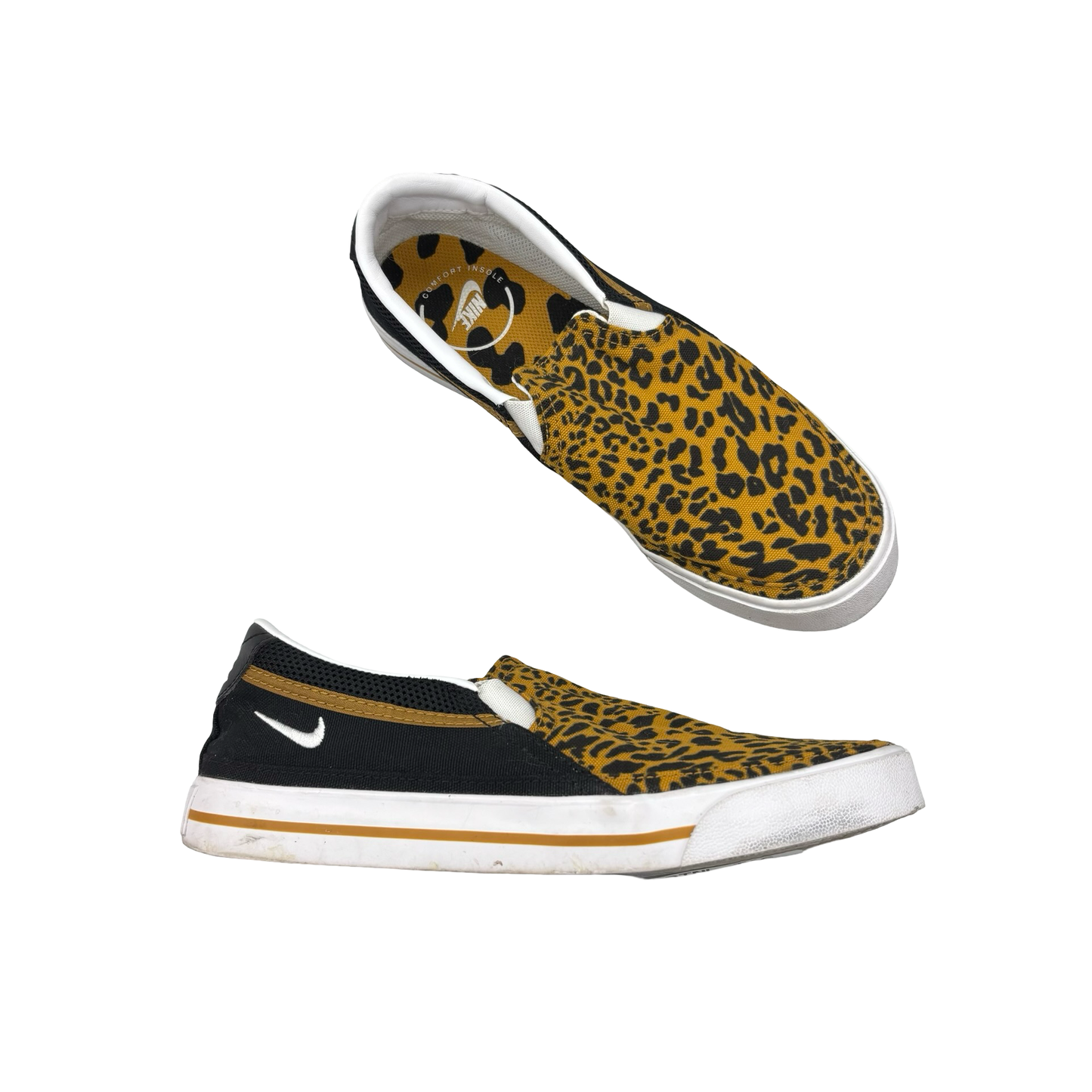 Shoes Flats By Nike In Animal Print, Size:7