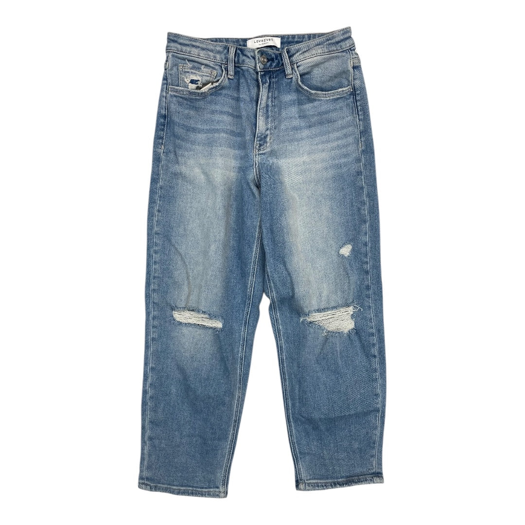 Jeans Straight By LOVERVET In Blue Denim, Size:6