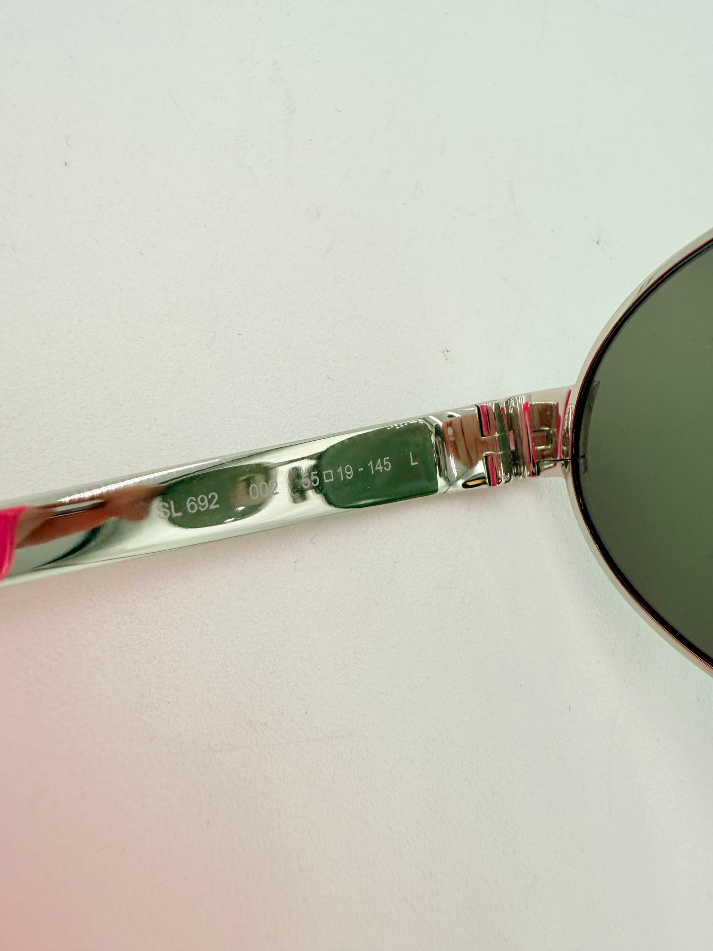 Sunglasses Luxury Designer By Yves Saint Laurent In Silver