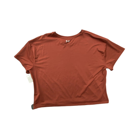 Athletic Top Ss By Under Armour In Orange, Size:L