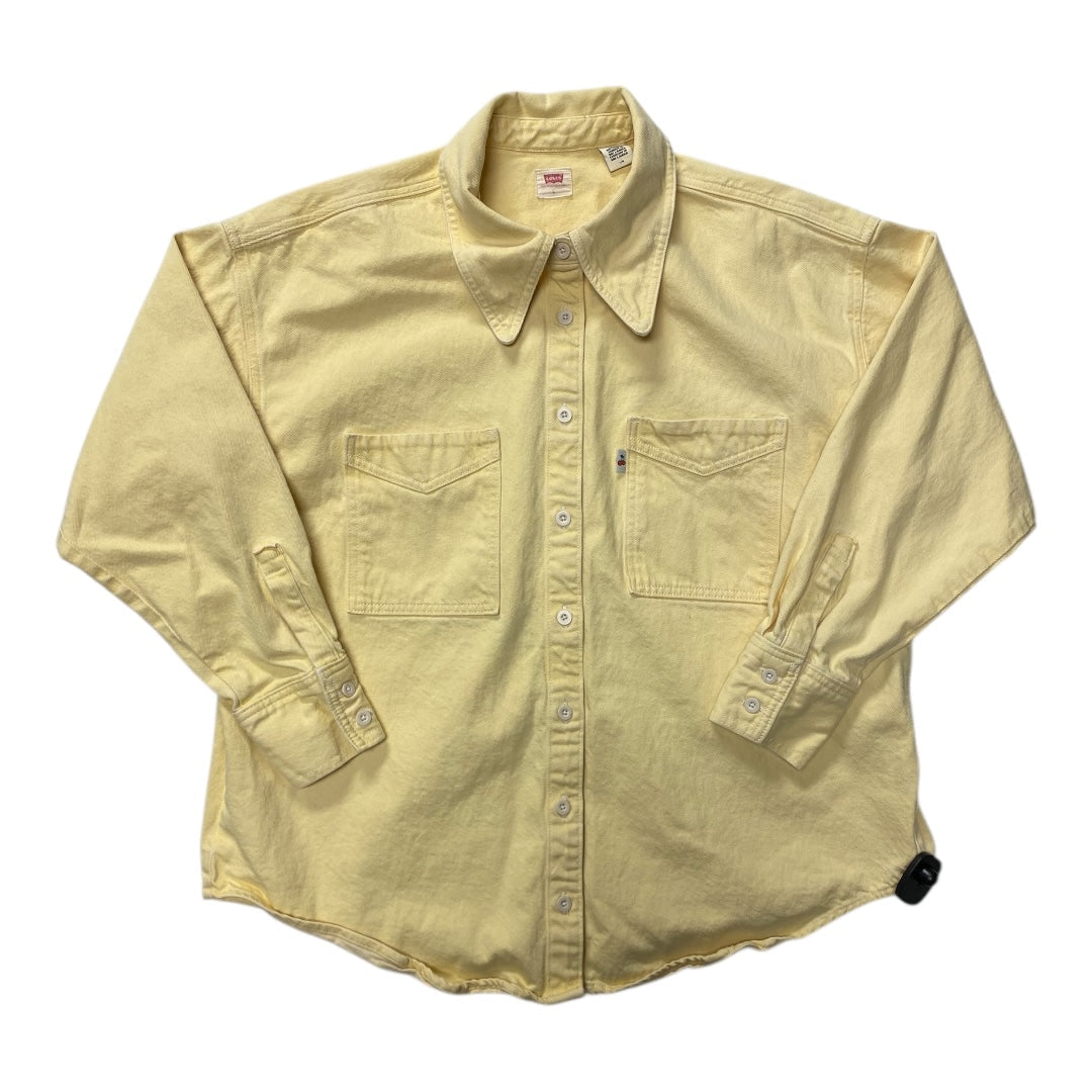 Jacket Shirt By Levis In Yellow, Size:L