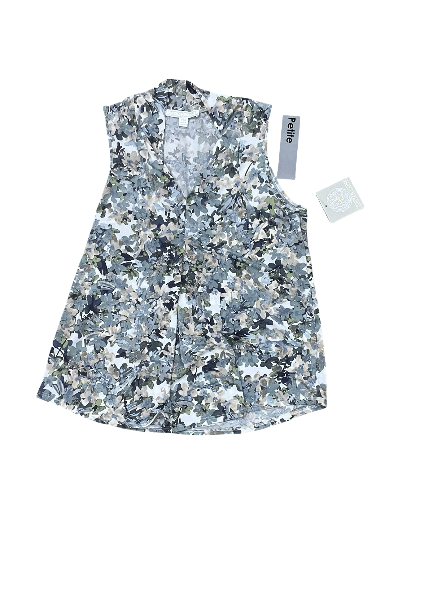 Top Sleeveless By Clothes Mentor In Blue & Tan, Size:Mp