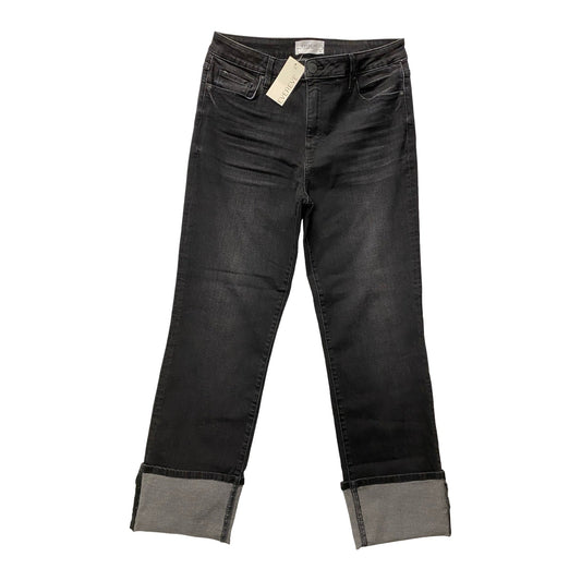 Jeans Straight By Evereve In Black Denim, Size:10