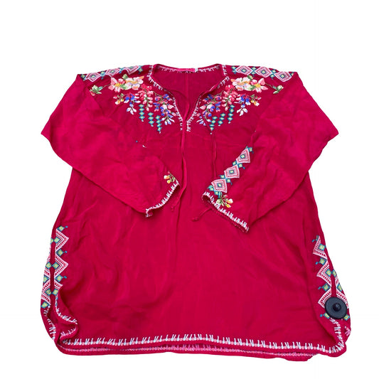 Top Ls Designer By Johnny Was In Pink, Size:Xlp