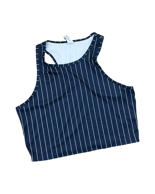 Athletic Tank Top By Xersion In Blue & White, Size:M