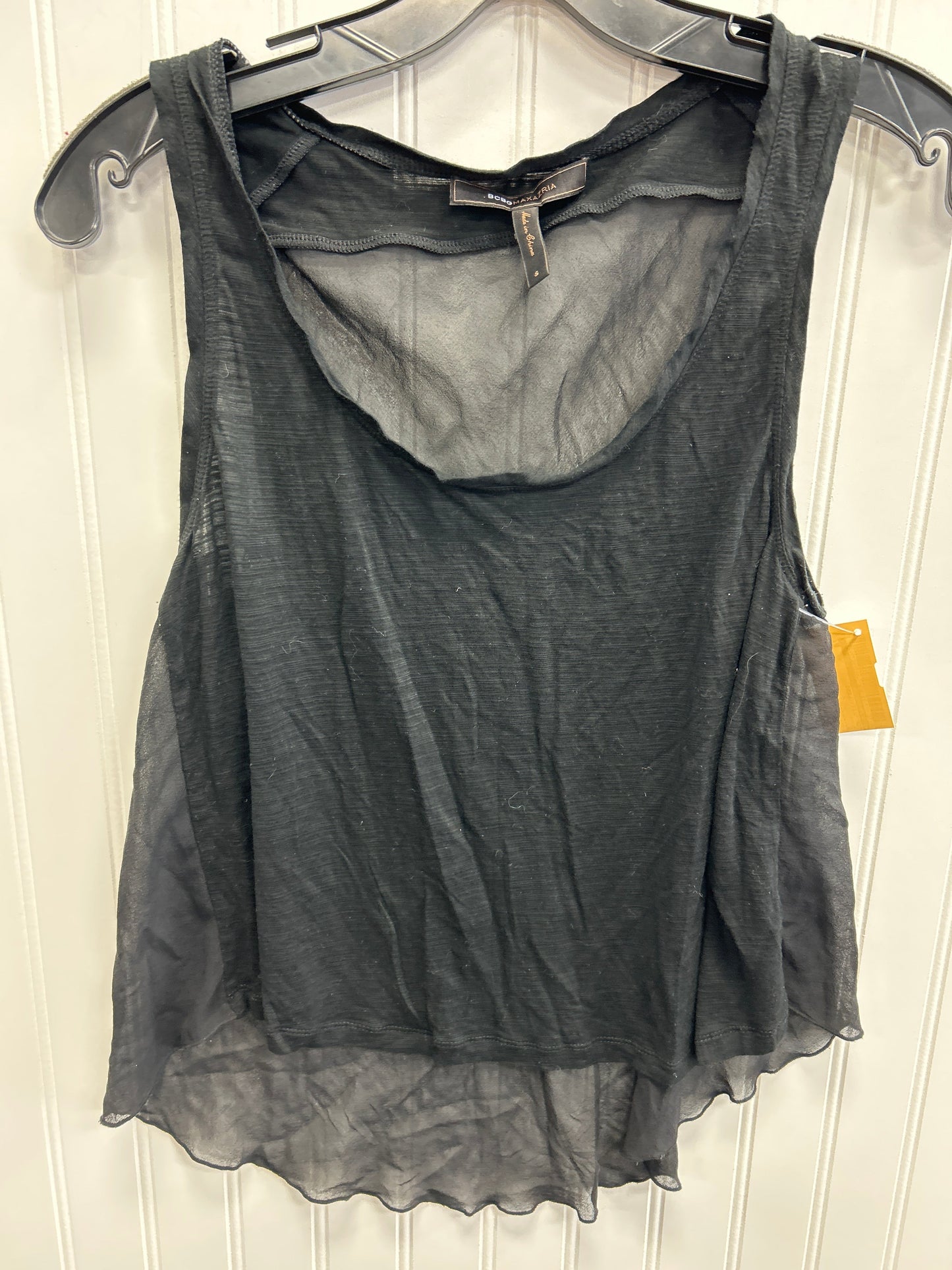 Top Sleeveless By Bcbgmaxazria In Black, Size:S