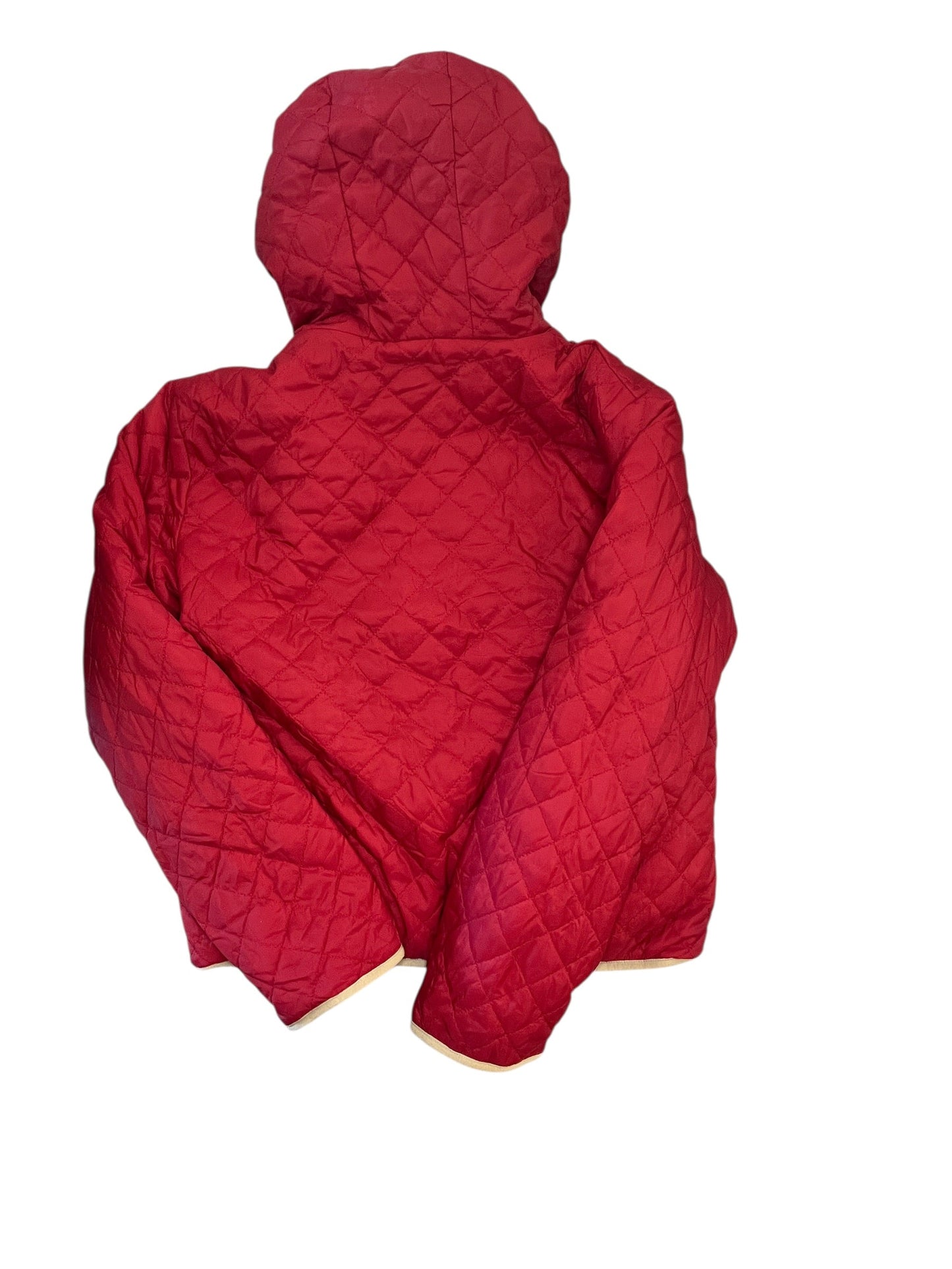 Jacket Puffer & Quilted By Zyia In Red & Tan, Size:M