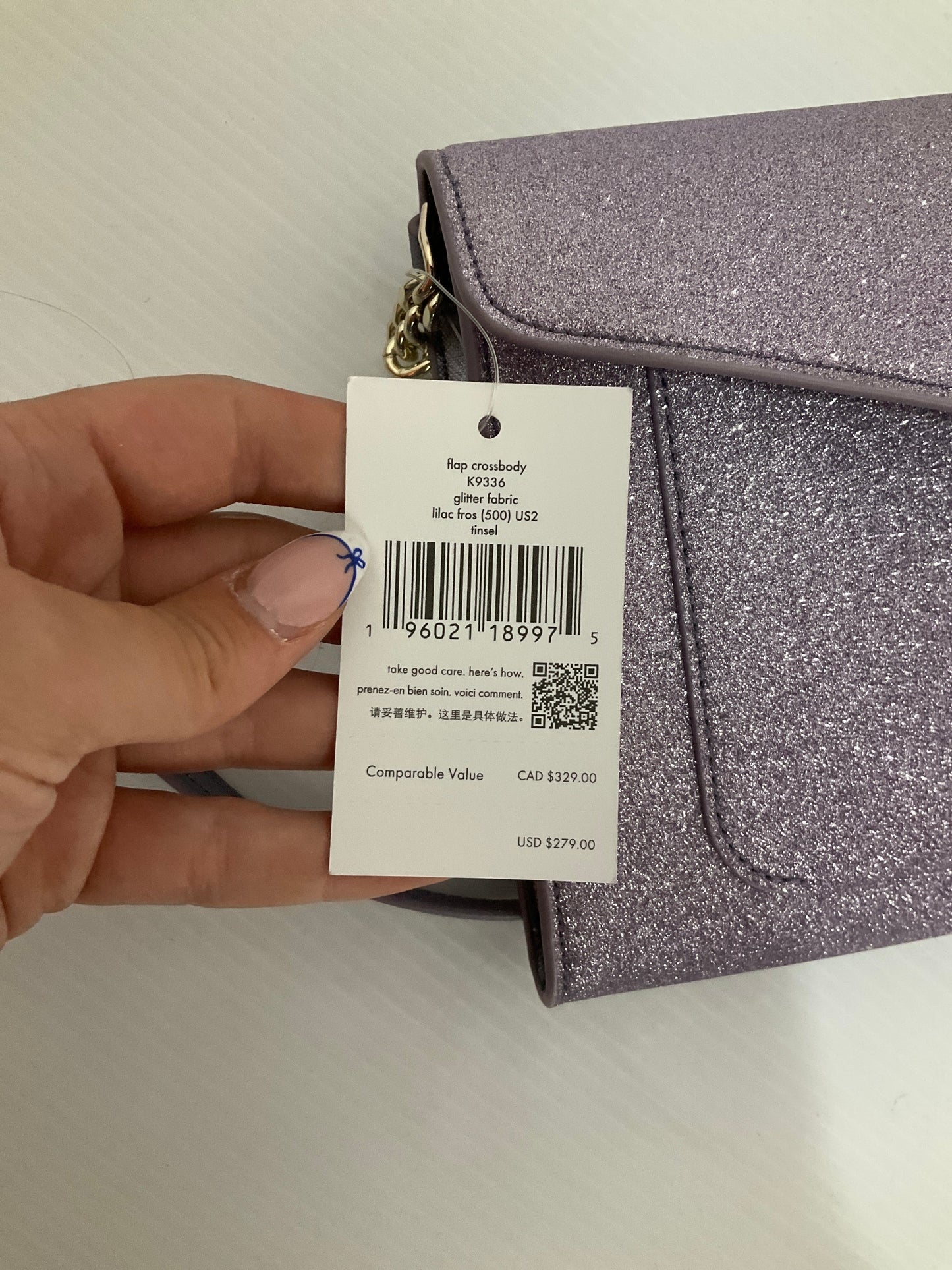 Crossbody Designer By Kate Spade In Purple, Size:Small