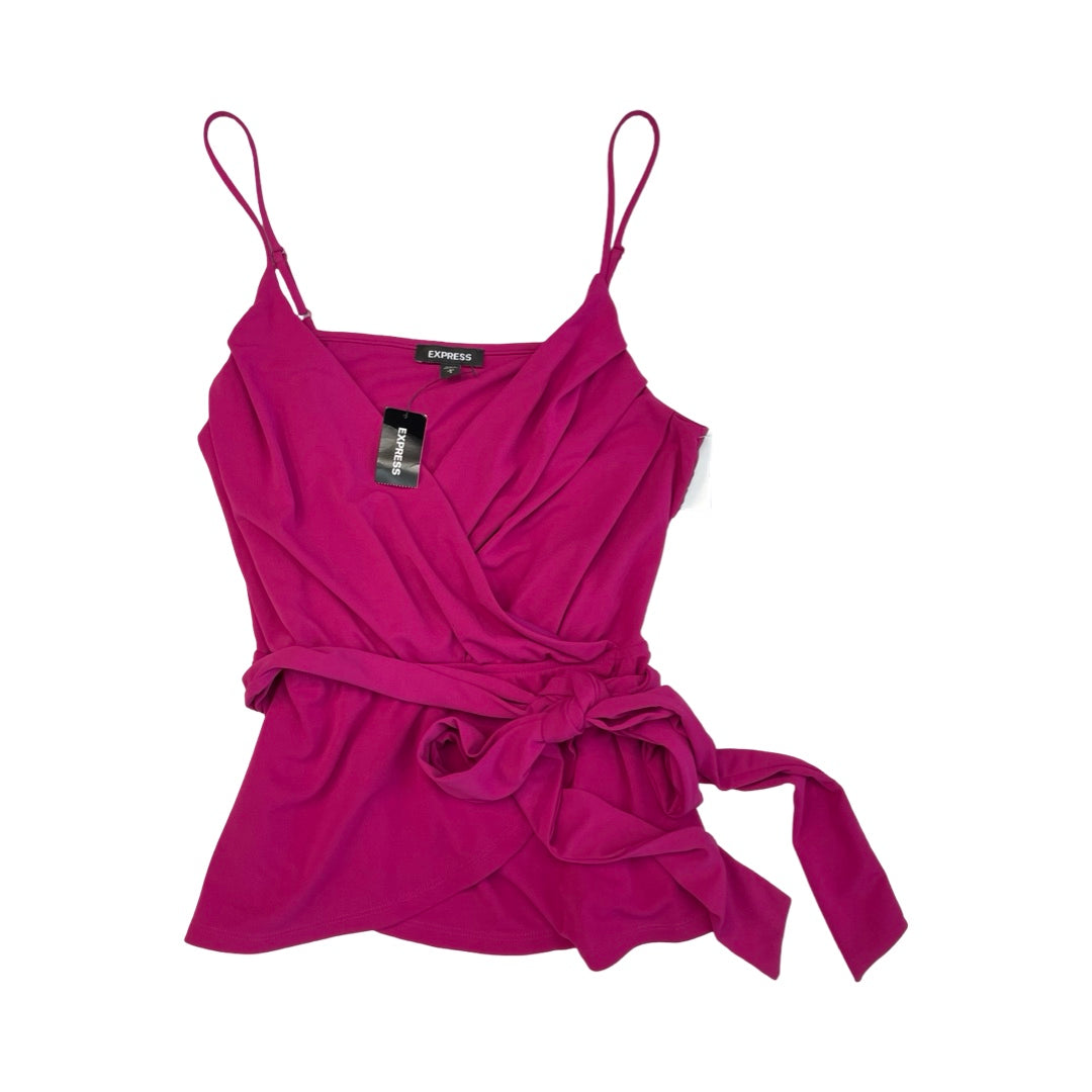 Top Sleeveless By Express In Purple, Size:L