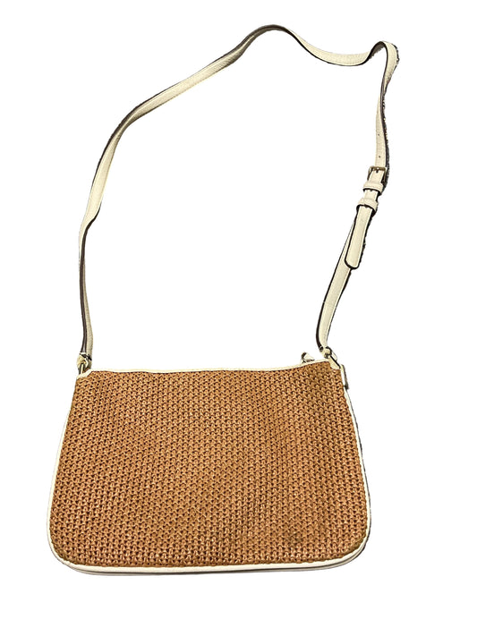 Crossbody Designer By Kate Spade In Brown & Cream, Size:Small