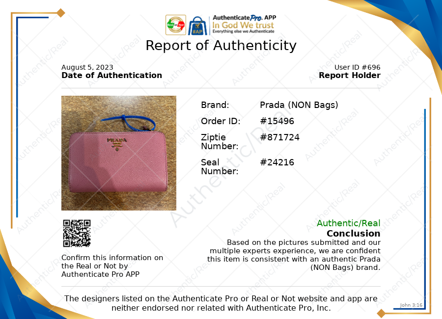 Wallet Luxury Designer By Prada, Size: Medium