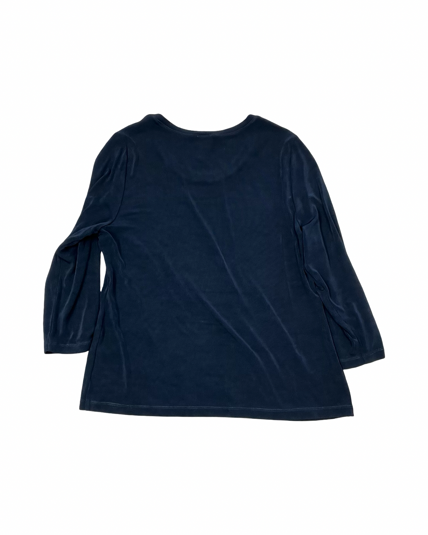 Top 3/4 Sleeve Basic By Chicos In Black, Size:L