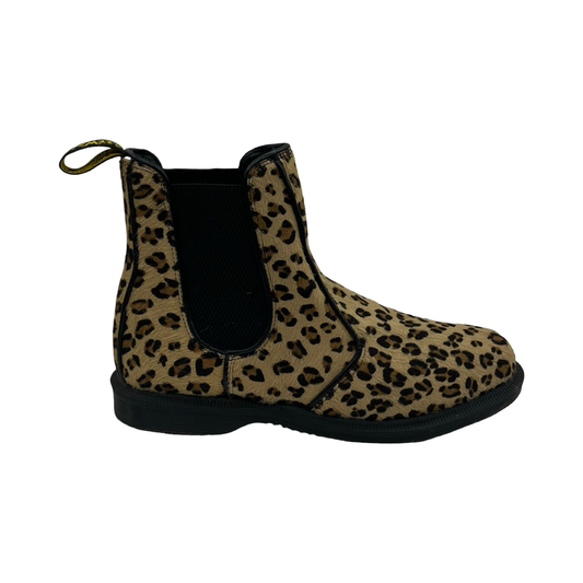 Boots Ankle Flats By Dr Martens In Leopard Print, Size:9