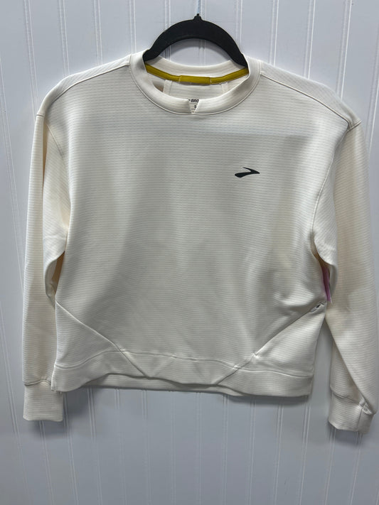 Athletic Top Ls Crewneck By Brooks In Cream, Size:S