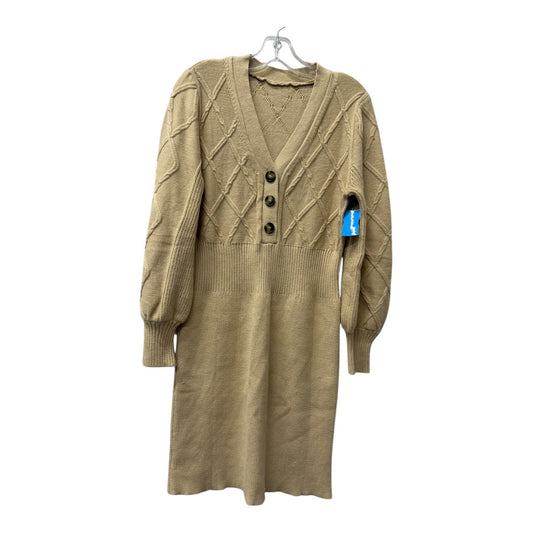 Dress Sweater By Cme In Tan, Size:Xl