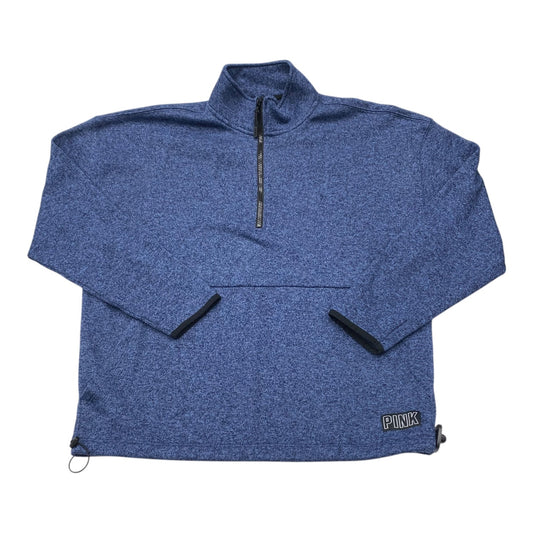 Athletic Sweatshirt Collar By Pink In Blue, Size:L