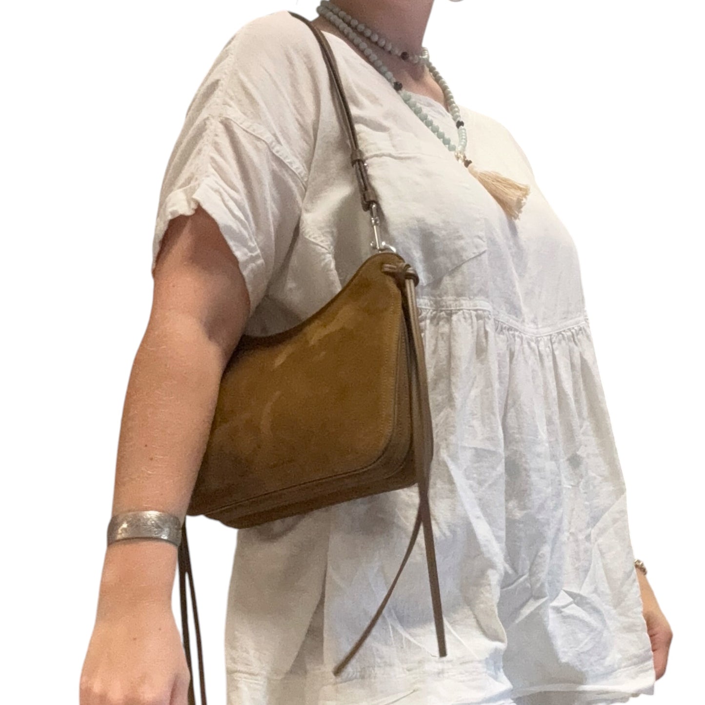 The Small Gig Bag By Phoebe Philo in Toffee Suede, Size: Medium