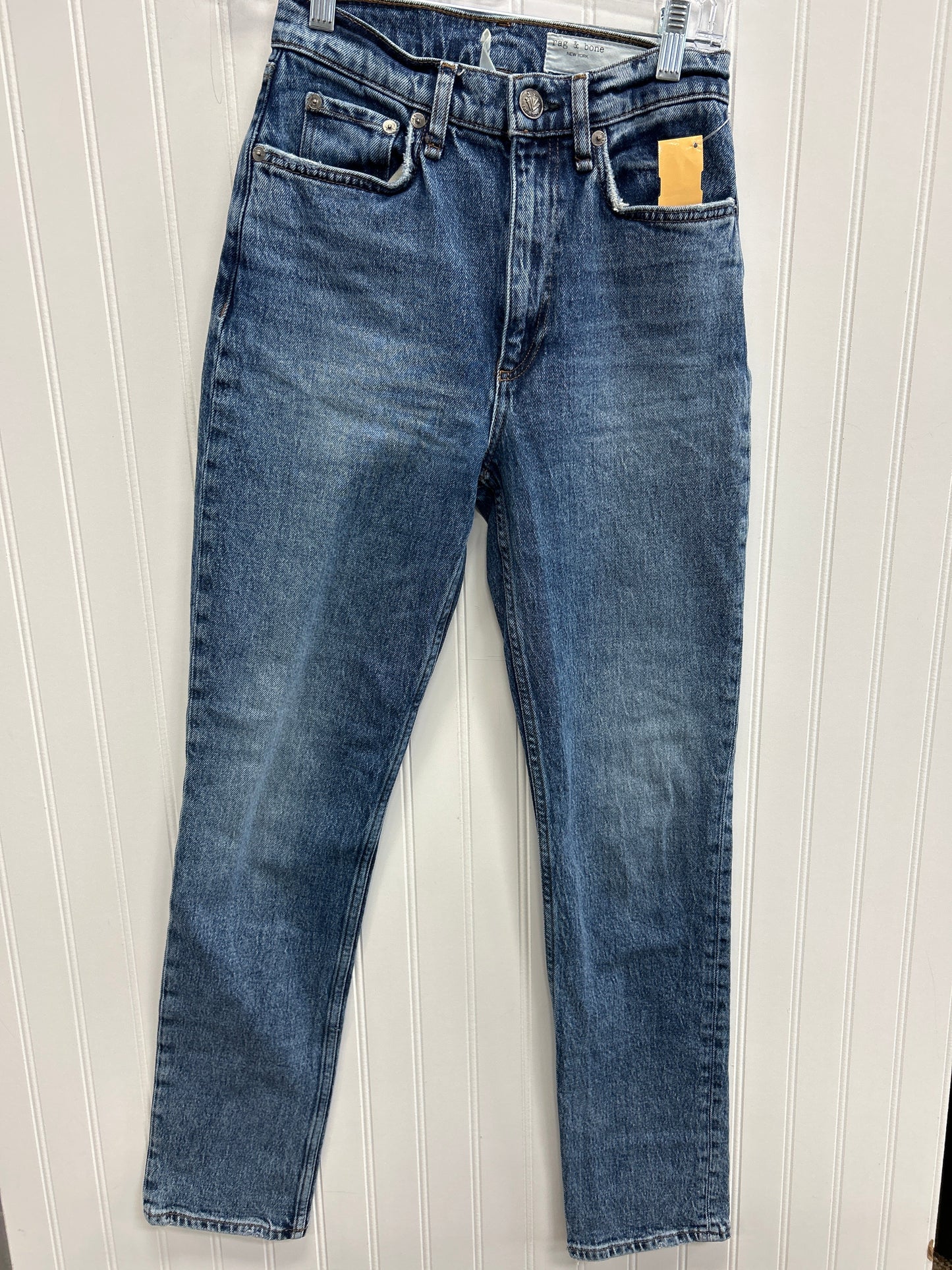 Jeans Straight By Rag And Bone In Blue Denim, Size:0