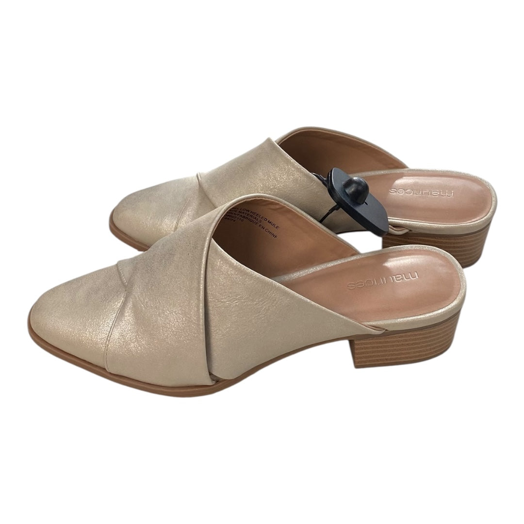 Shoes Heels Block By Maurices In Gold, Size:8.5