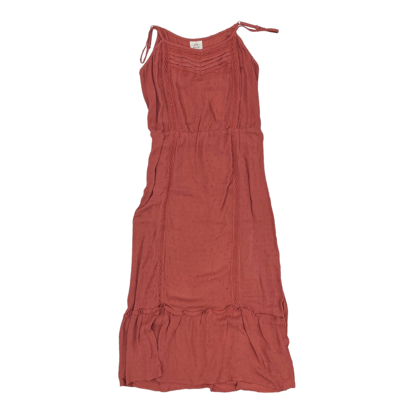 ORANGE KNOX ROSE DRESS CASUAL MAXI, Size L