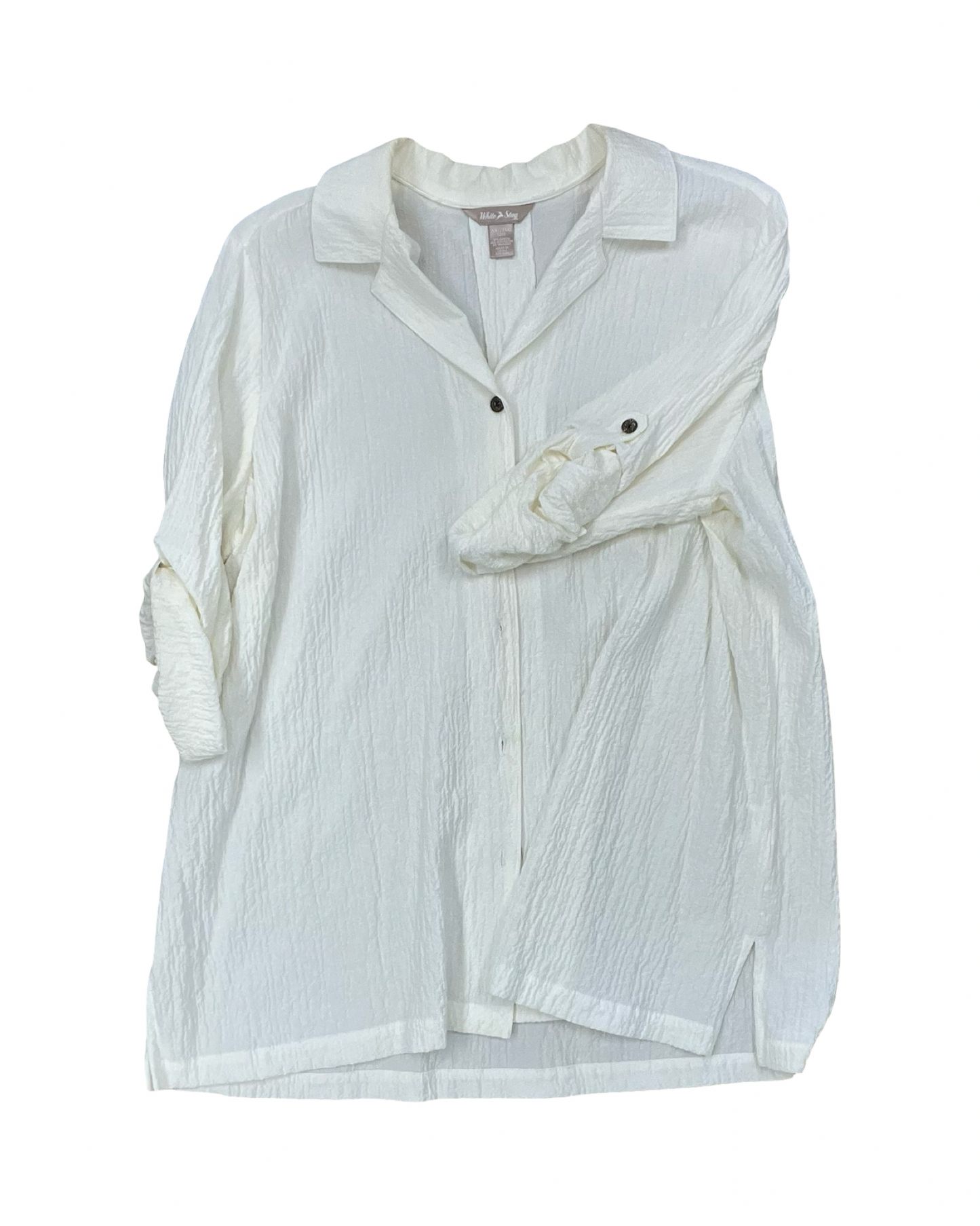 Blouse 3/4 Sleeve By White Stag In Cream, Size:2X