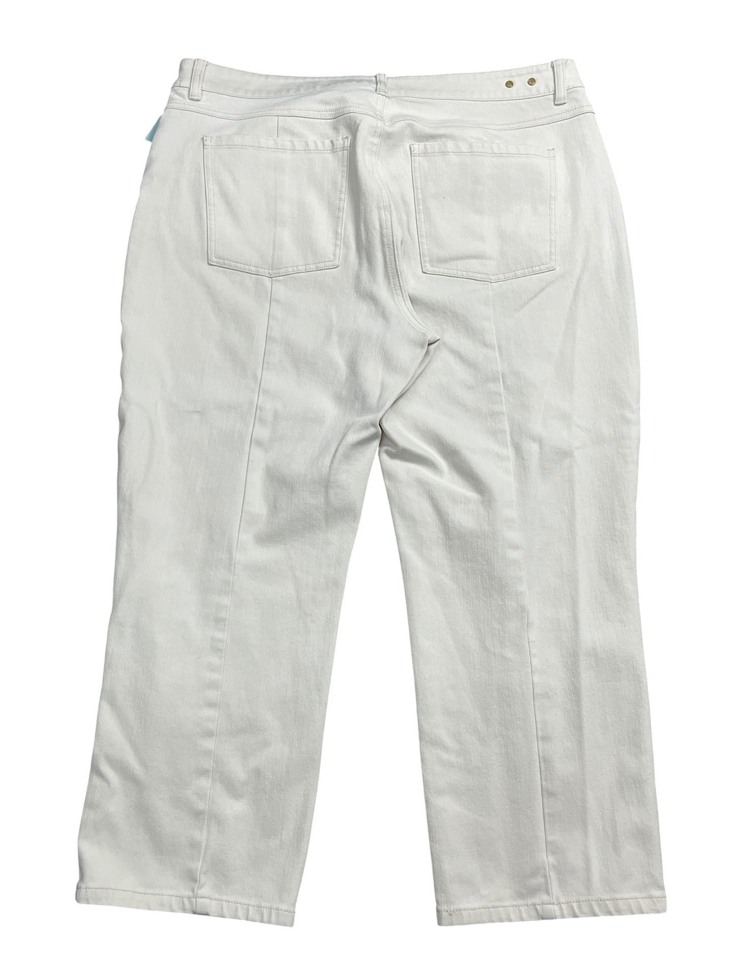 Jeans Straight By Cabi In White Denim, Size:16