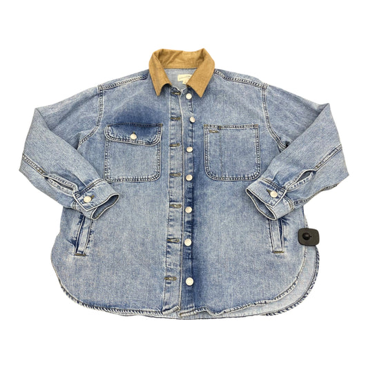 Jacket Denim By Universal Thread In Blue & Brown, Size:M