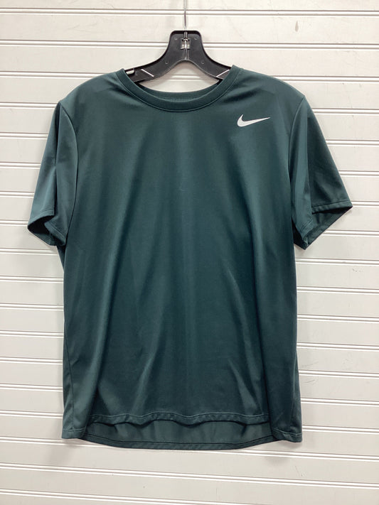 Athletic Top Ss By Nike Apparel In Teal, Size:L