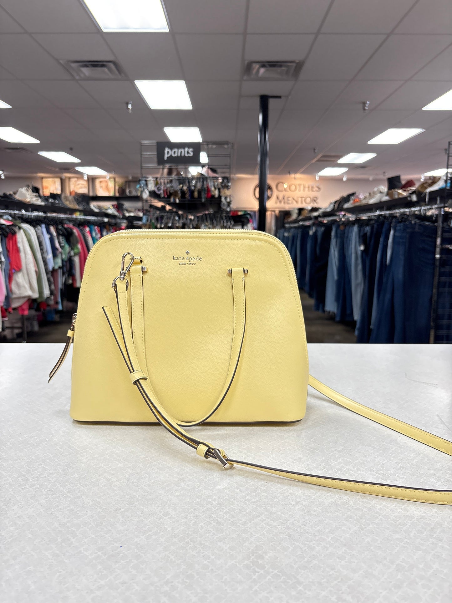 Handbag Designer By Kate Spade In Yellow, Size:Medium