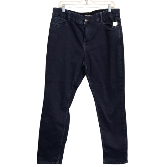 Jeans Straight By Liz Claiborne In Blue Denim, Size:18