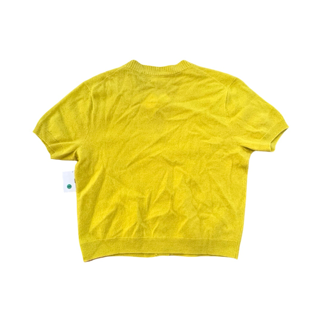 Sweater Cashmere Ss By J. Crew In Chartreuse, Size:S