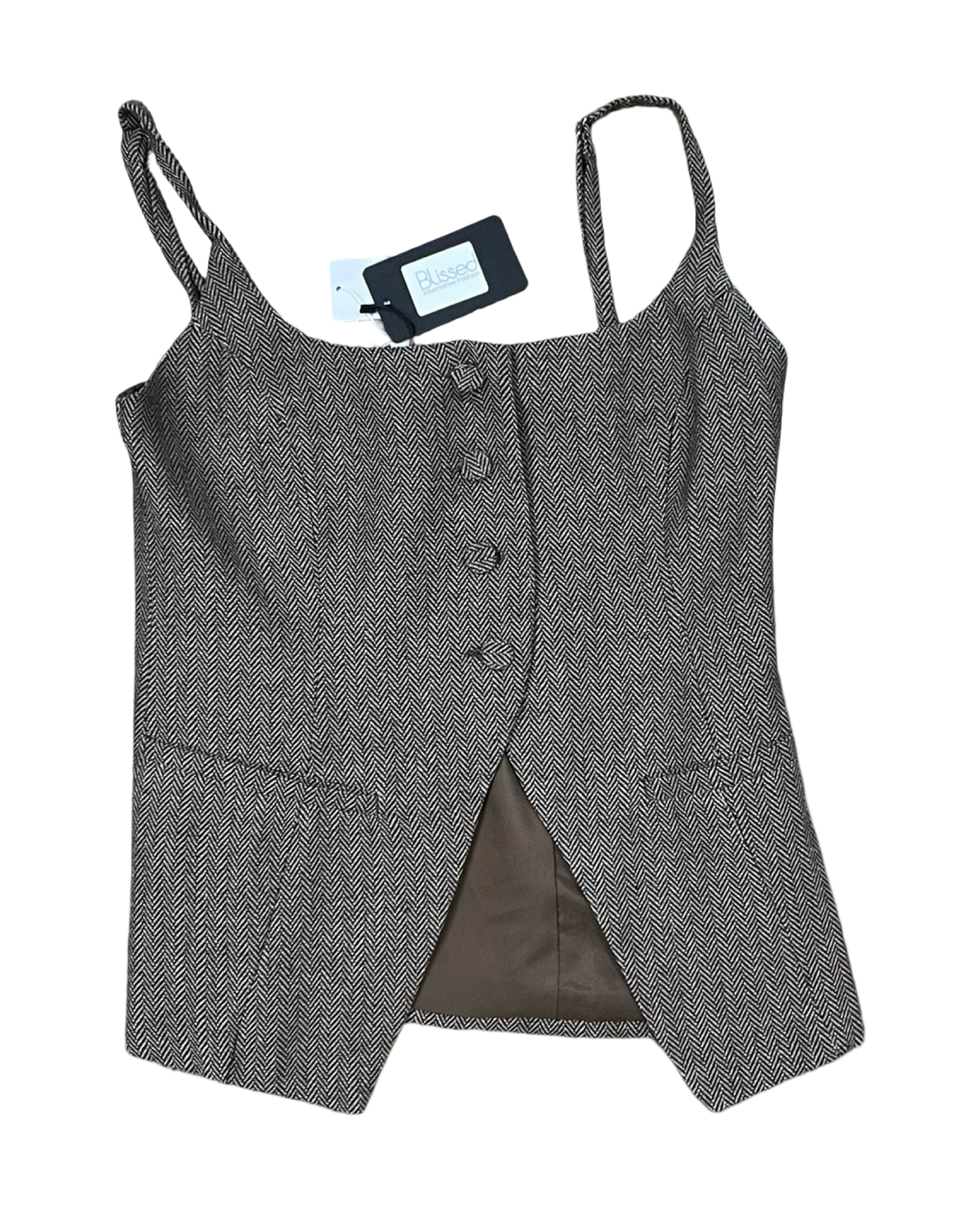 Top Sleeveless By Clothes Mentor In Brown, Size:S