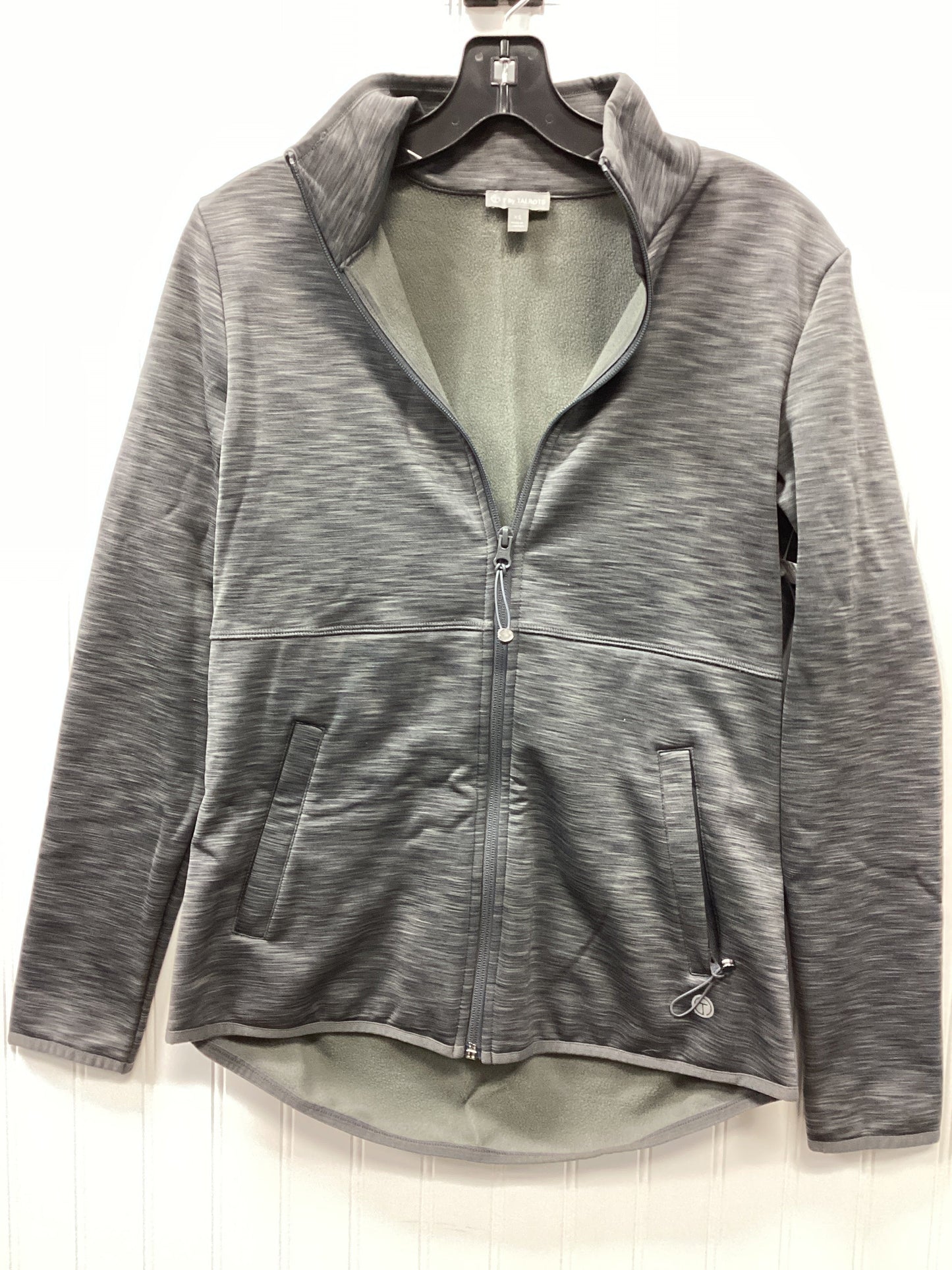 Athletic Jacket By Talbots In Grey, Size:Xs