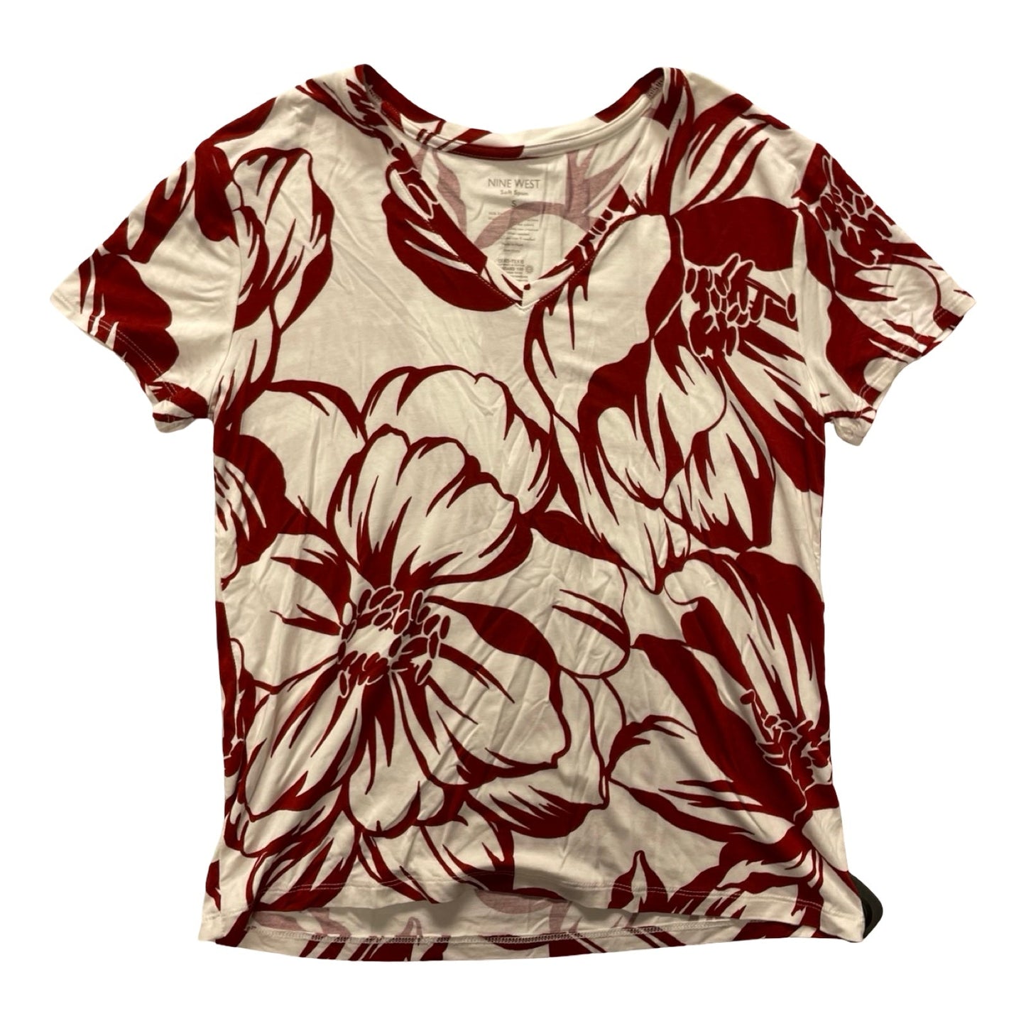 Top Ss By Nine West In Red & White, Size:S
