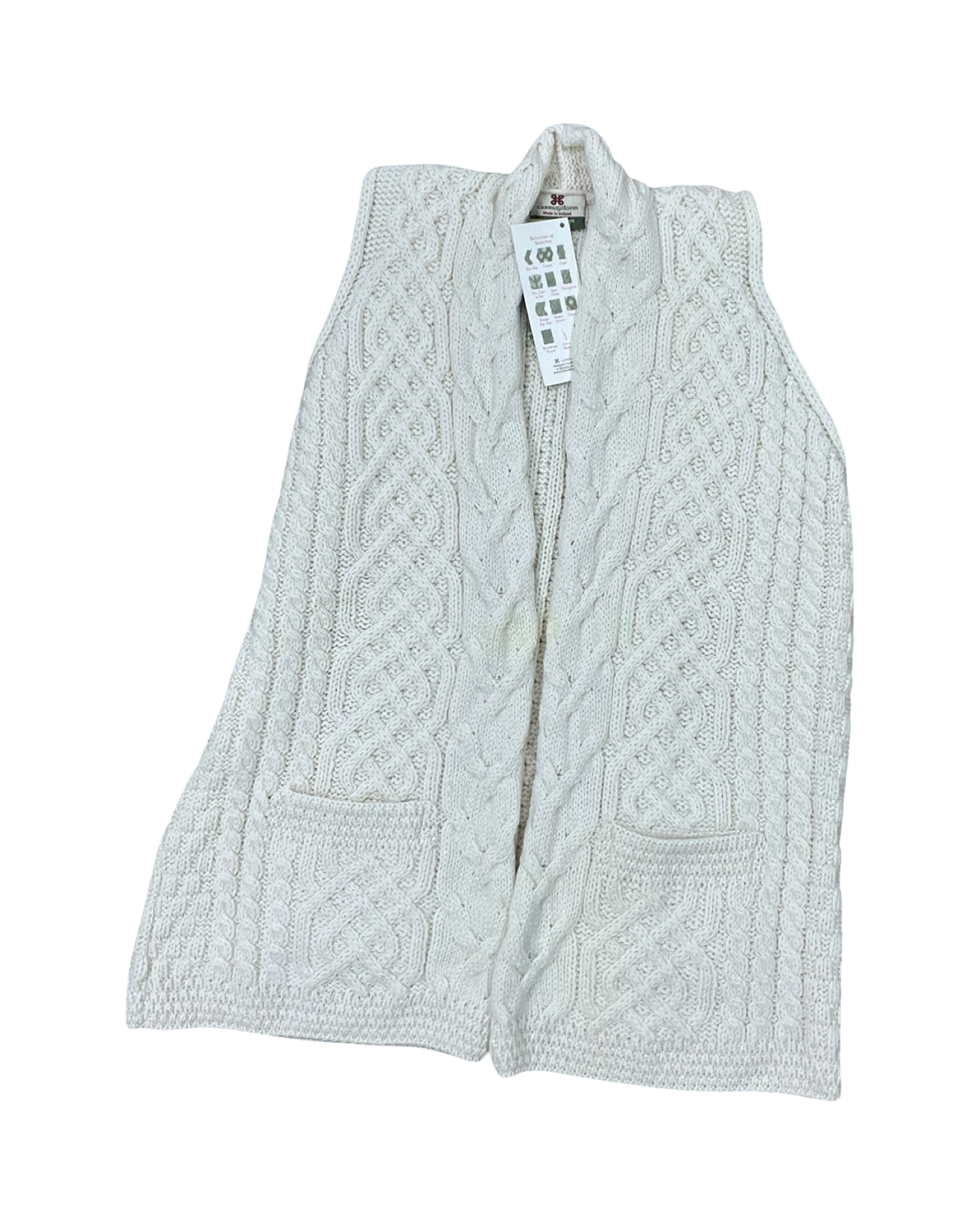 Sweater Cardigan By Clothes Mentor In Cream, Size:M