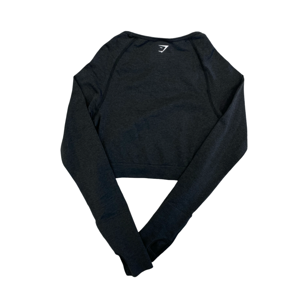 Athletic Top Ls Crewneck By Gym Shark In Grey, Size:M