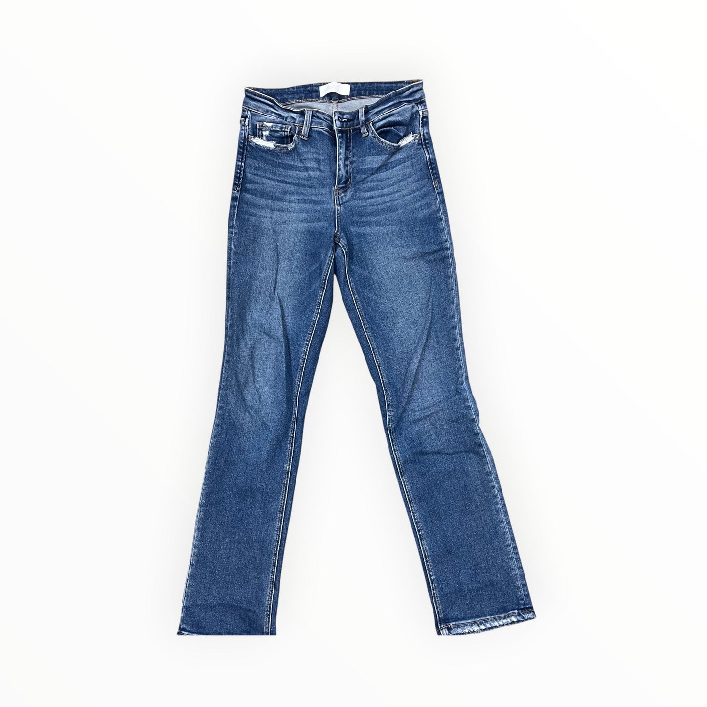 Jeans Straight By Vervet In Blue Denim, Size:4