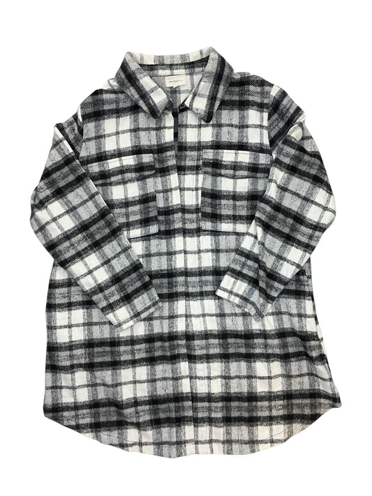 Jacket Shirt By Melloday In Plaid Pattern, Size:1X