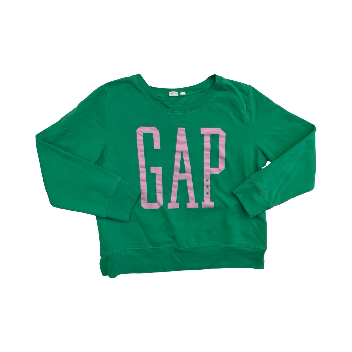 Sweatshirt Crewneck By Gap In Green, Size:M