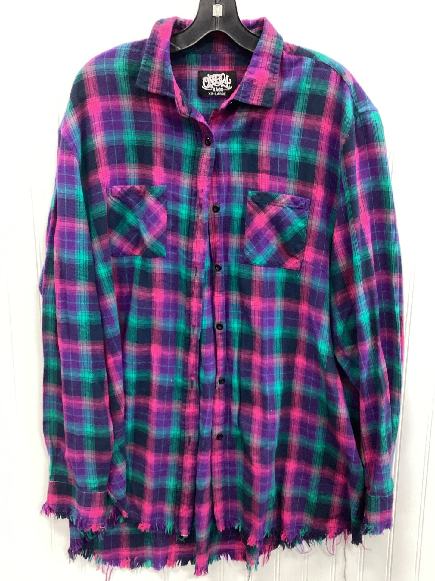 Tunic Ls By Cmc In Purple, Size:1X