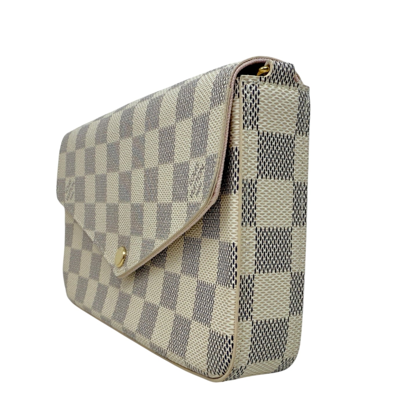Pochette Félicie In Damier Azur Canvas Luxury Designer By Louis Vuitton, Size: Small