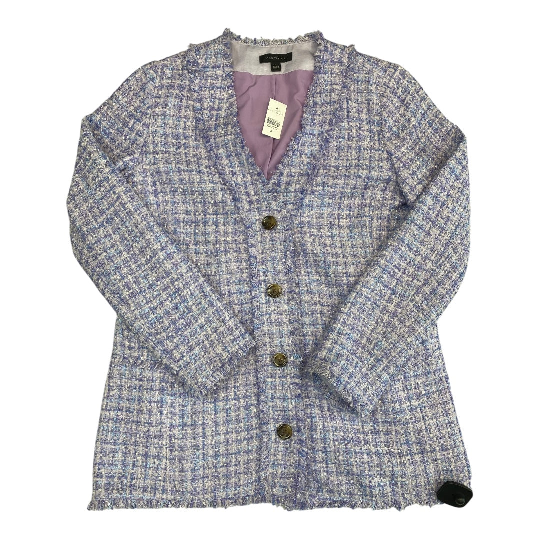 Blazer By Ann Taylor In Purple, Size:6