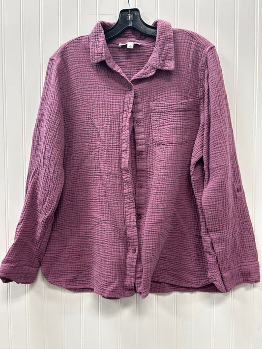 Top Ls By Anne Klein In Purple, Size:L